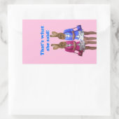 それおもしろいが彼女の言った文字 長方形シール (バッグ)