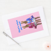 それおもしろいが彼女の言った文字 長方形シール (封筒)