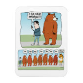 それおもしろいは君の後ろの熊か マグネット (縦)