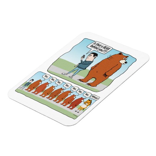 それおもしろいは君の後ろの熊か マグネット (左側)