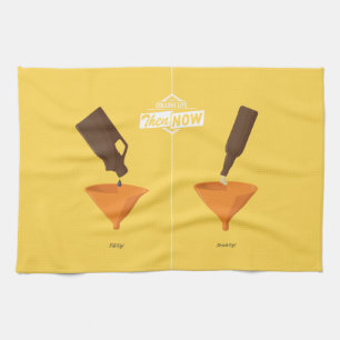 それからそして今: ビールPong キッチンタオル