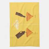 それからそして今: ビールPong キッチンタオル (縦)