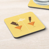 それからそして今: ビールPong コースター (左側)