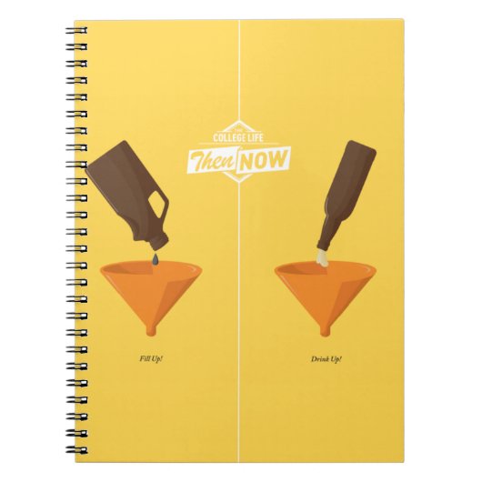 それからそして今: ビールPong ノートブック (正面)