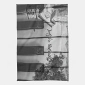 それからカントリーチャーチキーボードで私の心を歌う キッチンタオル (縦)