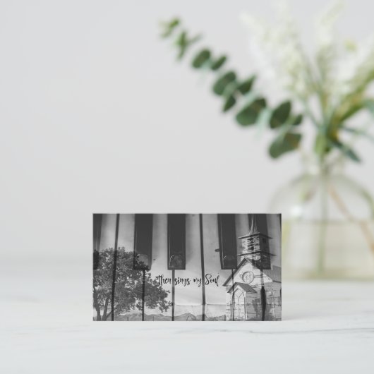 それからカントリーチャーチキーボードで私の心を歌う 名刺 (スタンド正面)