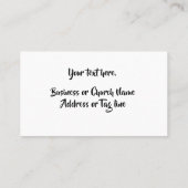 それからカントリーチャーチキーボードで私の心を歌う 名刺 (裏面)