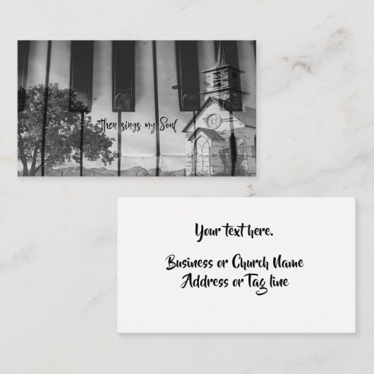 それからカントリーチャーチキーボードで私の心を歌う 名刺 (正面/裏面)