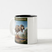 それからディーゼル車が来た ツートーンマグカップ (正面左)