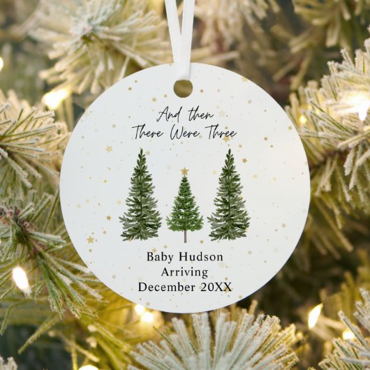 それから三人のベビー来が来た メタルオーナメント (インサイチュ)