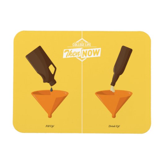 それから今：ビールポン マグネット (横)