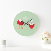 それから今：ピンポン ラージ壁時計 (ホーム)