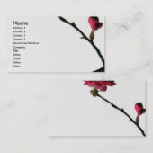 それから咲く東洋の禅の花柄の発芽 名刺 (正面/裏面)