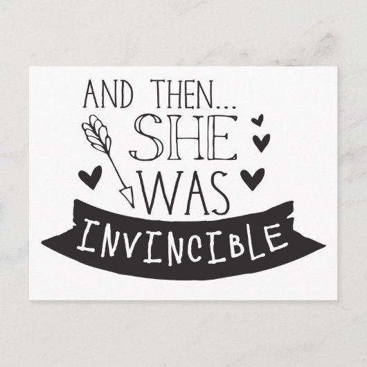 それから彼女は無敵だった ポストカード (正面)