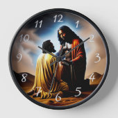 それから男のキリスト教の壁時計 壁時計 (正面)