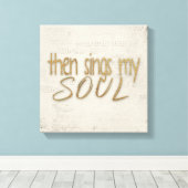 それから私の魂の音楽文字を歌う キャンバスプリント (インサイチュ (ウッドフロア))