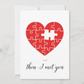 それから私はあなたにロマンチックなバレンタインデーのカードに会った シーズンカード (正面)