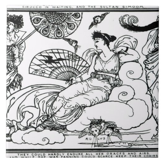 「それから空気の女王は部屋になびきました タイル (正面)