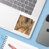 それから虎猫は遠くへ、遠くへ行った シール (ノートパソコンとiPhone)