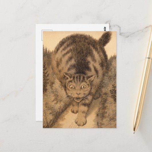 それから虎猫は遠くへ、遠くへ行った ポストカード (正面/裏面インサイチュ)