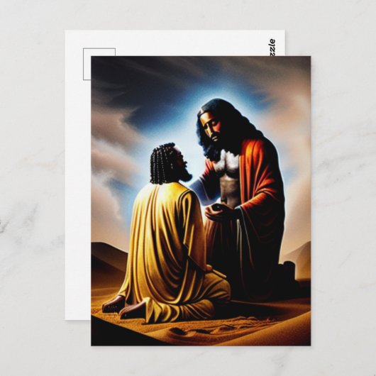 それから黒いキリスト教のはがきが出た ポストカード (正面/裏面)