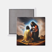 それから黒いキリスト教美術の磁石が マグネット (正面/裏面)