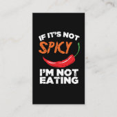 それがぴりっとしなければ、私は食べていません 名刺 (正面)