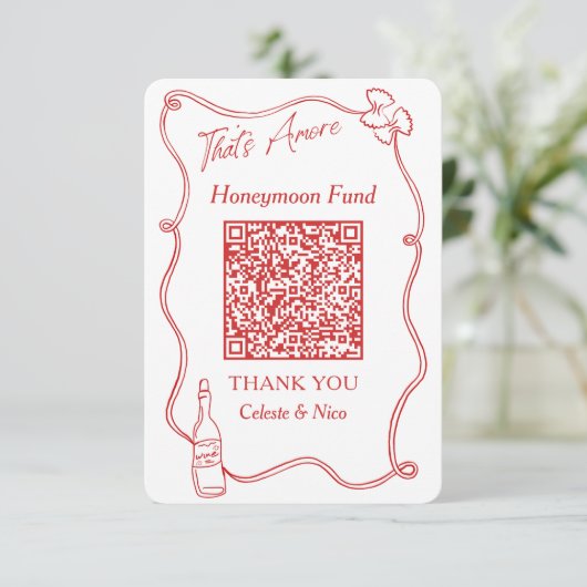 それがアモアイタリアンハネムーン基金QRコード エンクロージャーカード (スタンド正面)