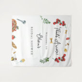 それがアモアイタリアンブライダルシャワー背景 タペストリー (正面(横))