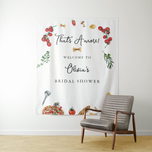 それがアモアイタリアンブライダルシャワー背景 タペストリー (インサイチュ)