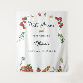 それがアモアイタリアンブライダルシャワー背景 タペストリー