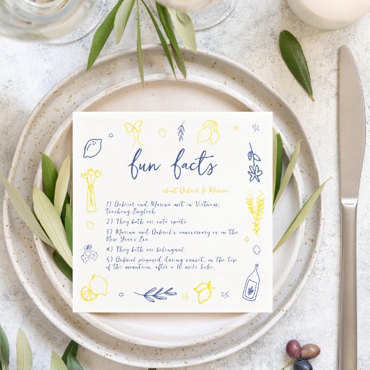 それがアモーレイタリアンおもしろい事実新婚結婚者の スタンダードカクテルナプキン