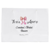 それがアモーレ ブライダルシャワー ピンク レトロ ボウ ボホ ナム ラージペーパーバッグ (裏面)