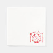 それがアモーレ 手描きイタリアンカップルシャワー スタンダードカクテルナプキン (正面)