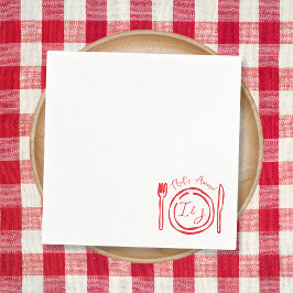 それがアモーレ 手描きイタリアンカップルシャワー スタンダードカクテルナプキン