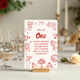 それがアモーレ!赤いイタリアの結婚式 テーブルナンバー