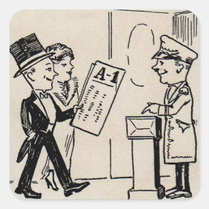 それがチケット- 1920年代の劇場漫画 スクエアシール