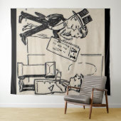 それがチケット- 1920年代の劇場漫画 タペストリー (インサイチュ(横))