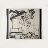 それがチケット- 1920年代の劇場漫画 タペストリー (正面(横))