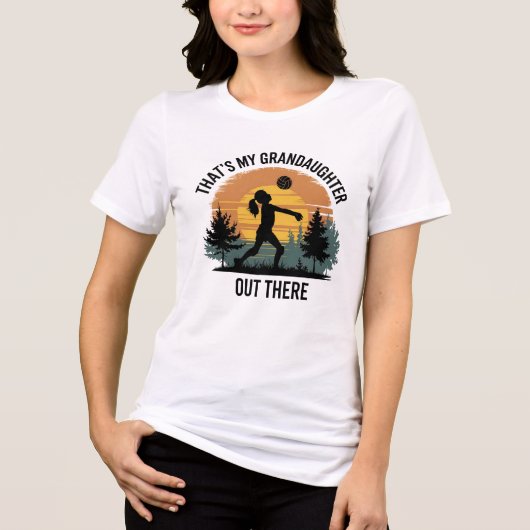それがバレーボールの私の孫娘だ トライブレンドＴシャツ (正面)