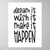 それがポジティブな引用文を実現することを望む ポスター (正面)