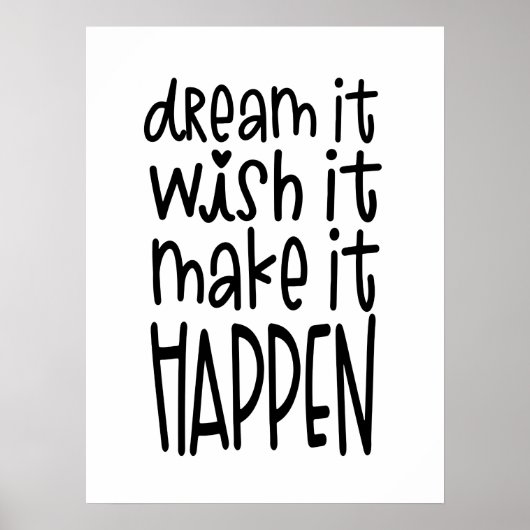 それがポジティブな引用文を実現することを望む ポスター (正面)