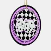 それが付いているBuncoのひよこロール紫色-味方される1 セラミックオーナメント (右)
