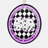それが付いているBuncoのひよこロール紫色-味方される1 セラミックオーナメント (左)