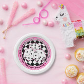 それが付いているBuncoのひよこロール-ピンク ペーパープレート (パーティー)