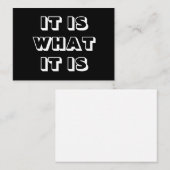 それが何か、白黒カーモダンドはっきりした アドバイスカード (正面/裏面)