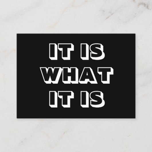 それが何か、白黒カーモダンドはっきりした アドバイスカード (正面)