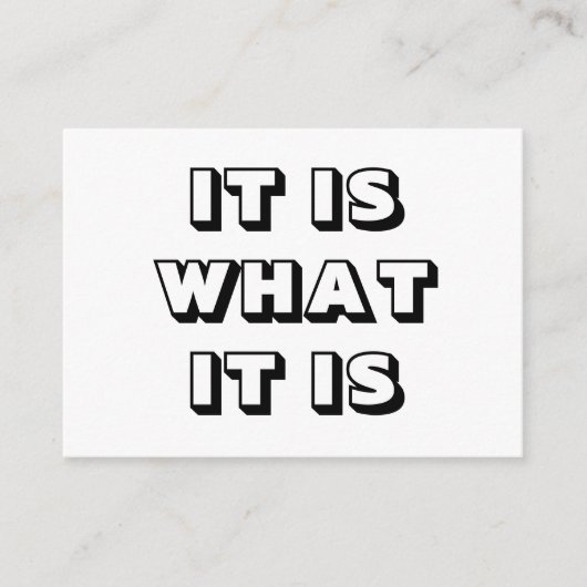 それが何か、白黒カーモダンドはっきりした アドバイスカード (正面)