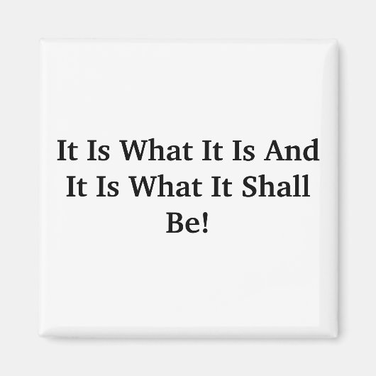 それが何であり、それがどうなるかだ! マグネット (正面)