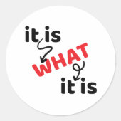 それが何であるか – ことわざと引用文 ラウンドシール (正面)